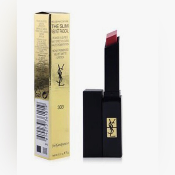YSL Rouge Pur Couture The Slim Velvet Radical Lipstick – #303 Rose Incitement 💄 - Picture 3 of 5